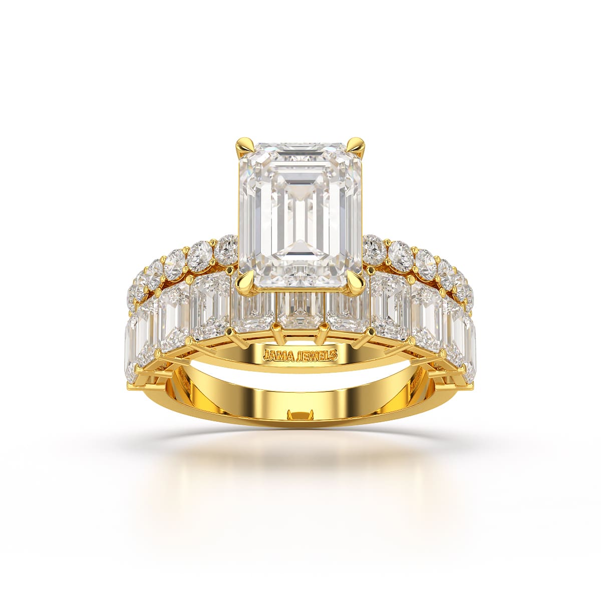 6.24 CT Classic Emerald Cut Lab Diamond Ring