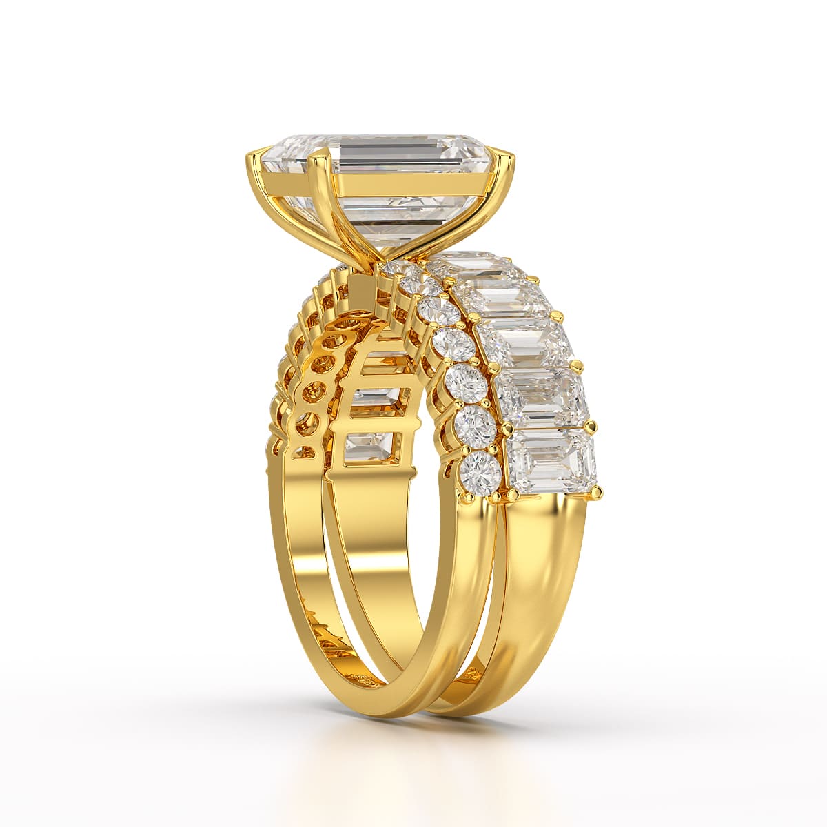 6.24 CT Classic Emerald Cut Lab Diamond Ring