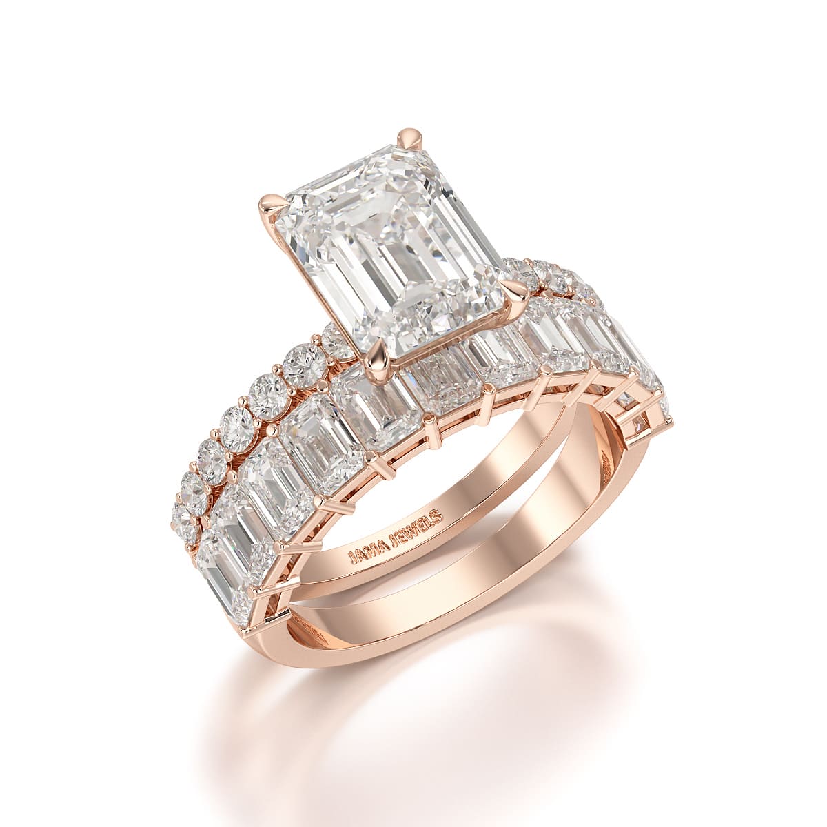 6.24 CT Classic Emerald Cut Lab Diamond Ring