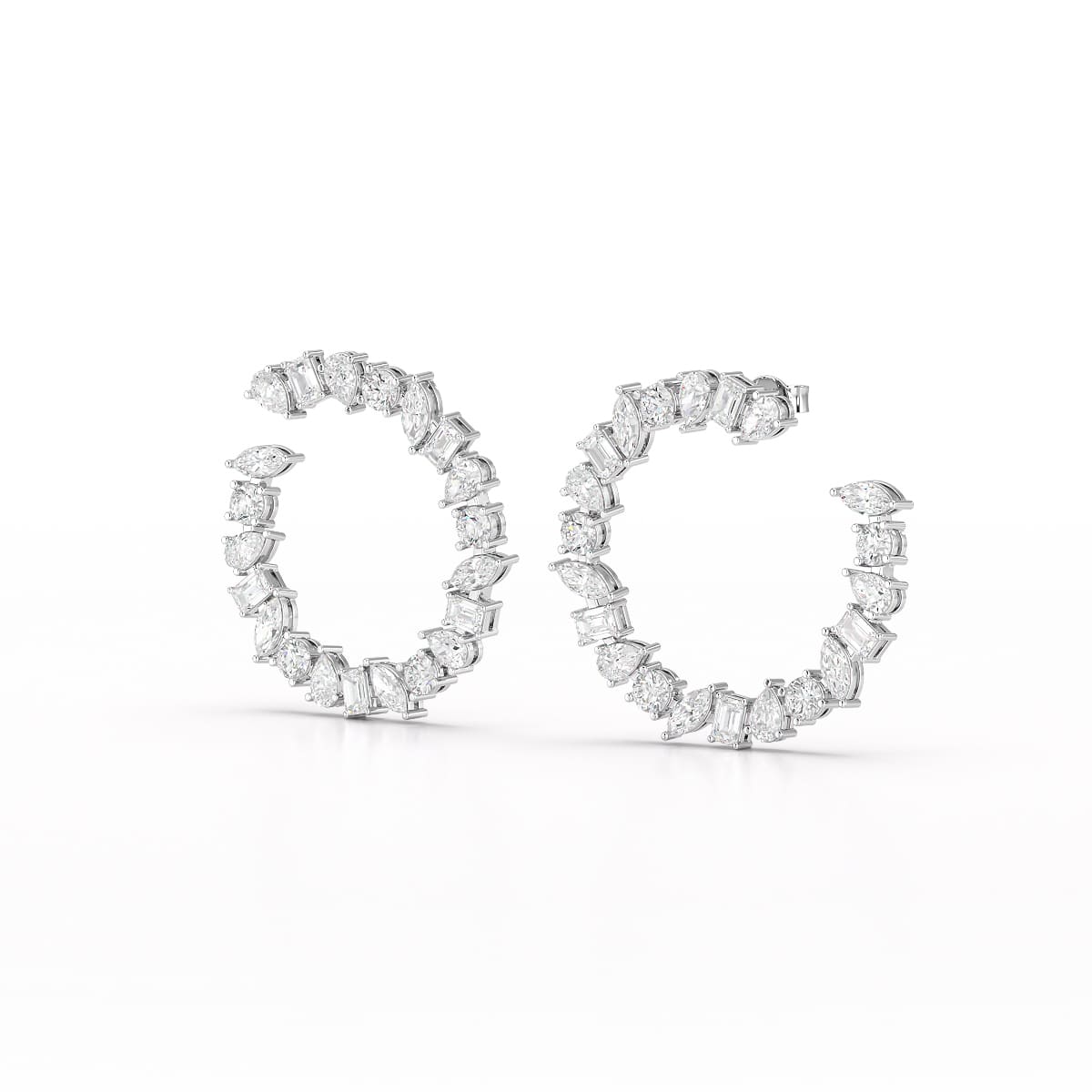 6.36 CT Multi Shape Lab Diamond Stud Earring