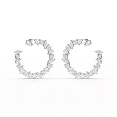 6.36 CT Multi Shape Lab Diamond Stud Earring