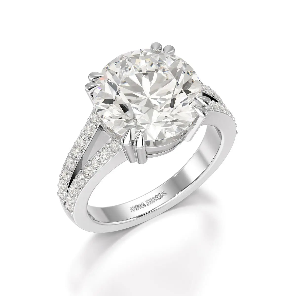 Solitaire Lab Diamond 6.4 CT Solitaire Lab Diamond Ring – Jama Jewels