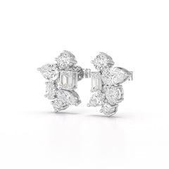 6.57 CT Multi Shape Lab Diamond Stud Earrings