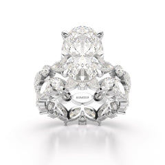 6.5 CT Oval and Marquise Cut Lab Diamond Ring