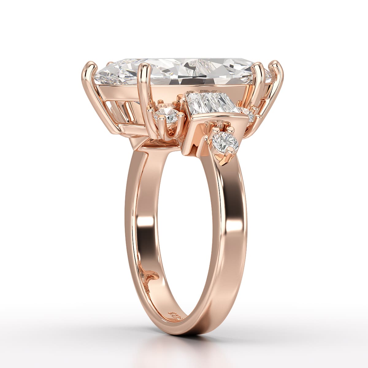 6.66 CT Marquise Cut Lab Diamond Wedding Ring