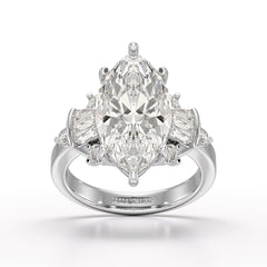 6.66 CT Marquise Cut Lab Diamond Wedding Ring