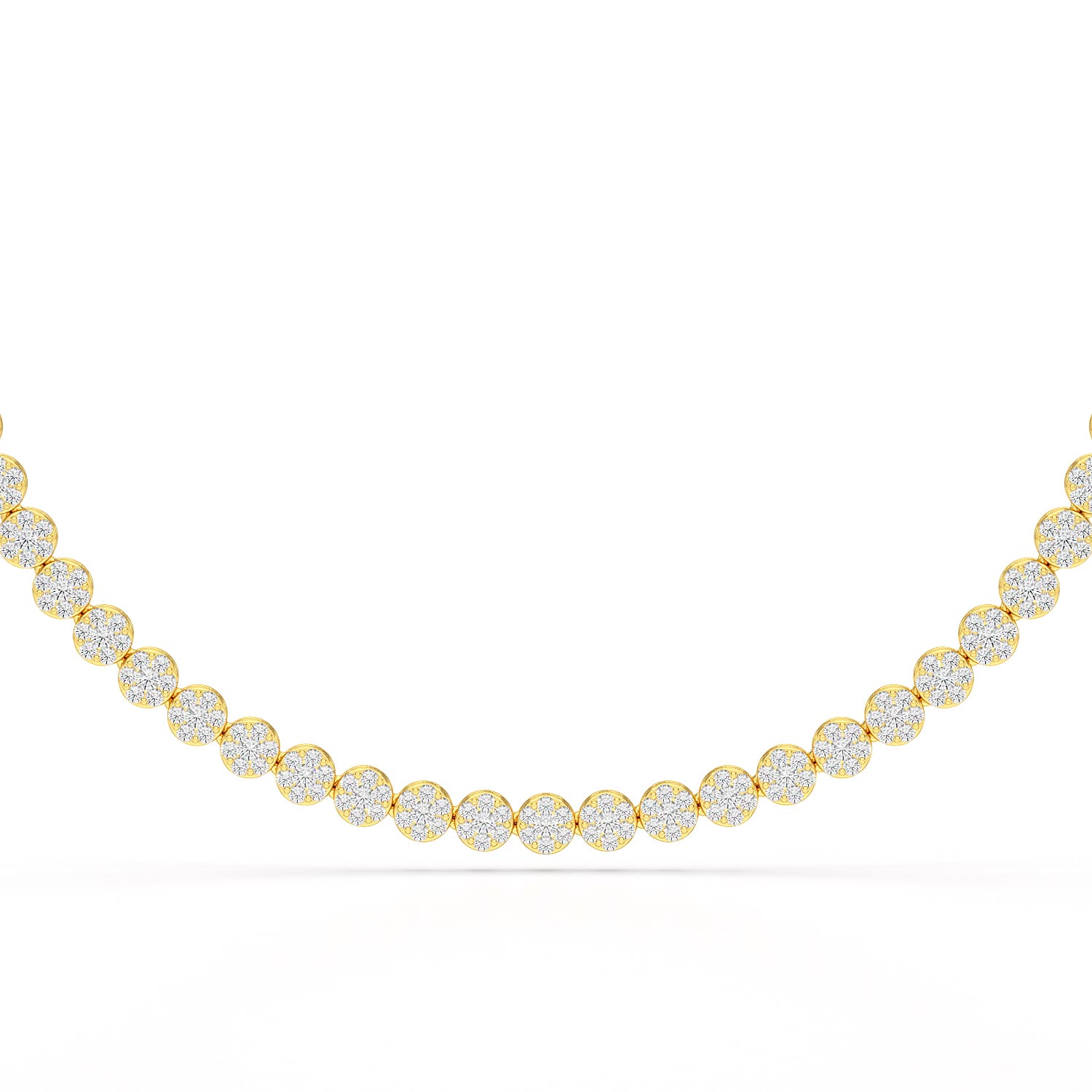 6.77 Carat Lab Diamond Riviere Necklace