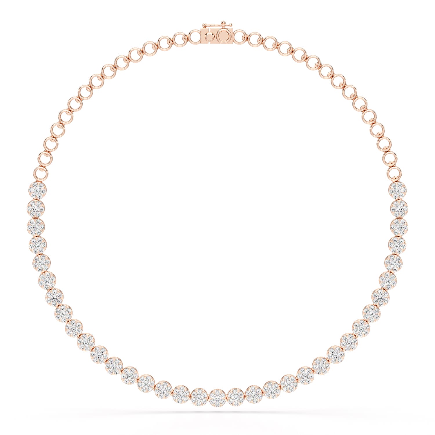 6.77 Carat Lab Diamond Riviere Necklace