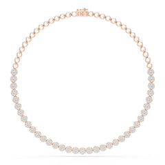 6.77 Carat Lab Diamond Riviere Necklace