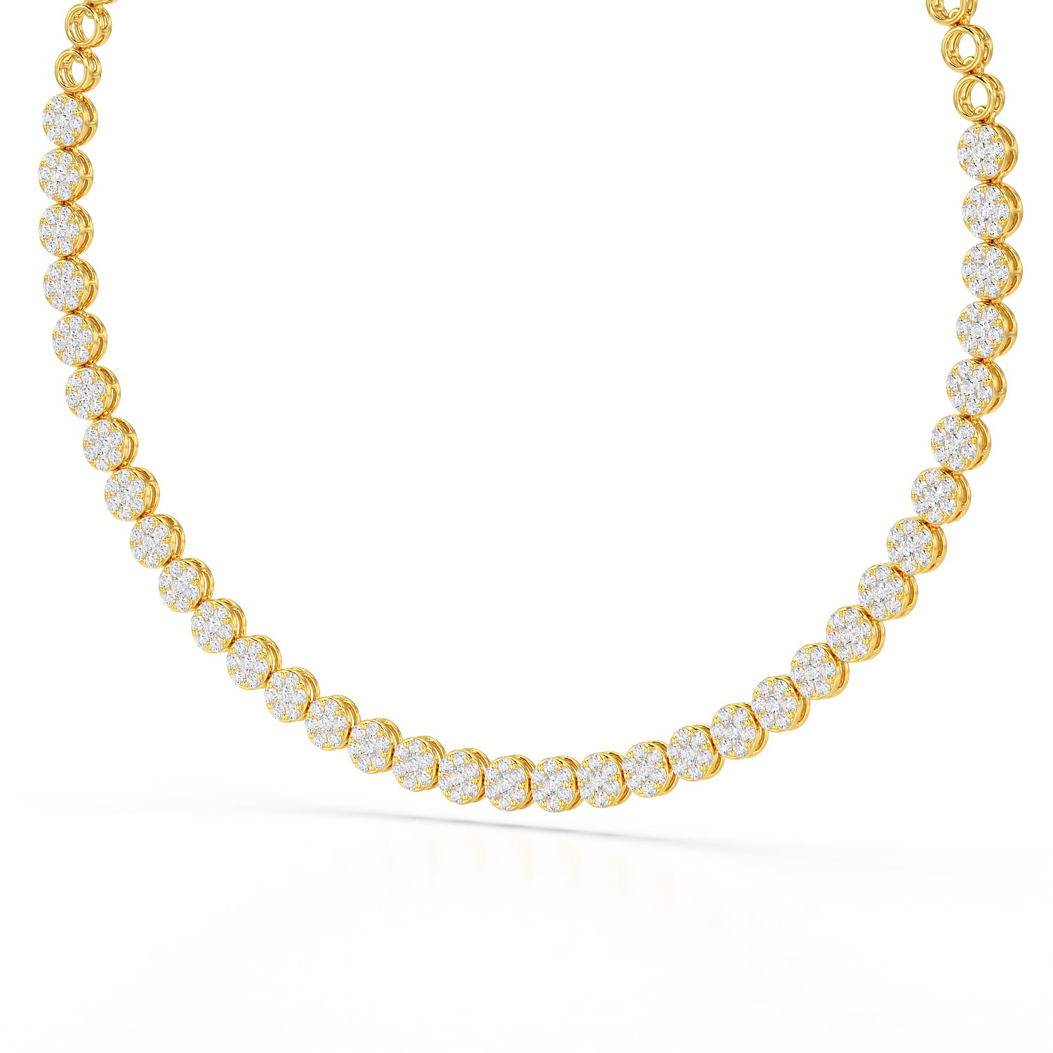 6.77 Carat Lab Diamond Riviere Necklace