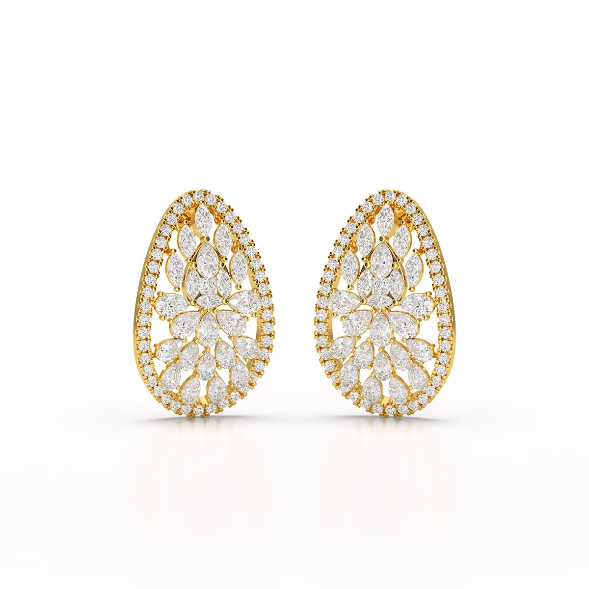 6 CT Lab Diamond Multi Shape Stud Earring