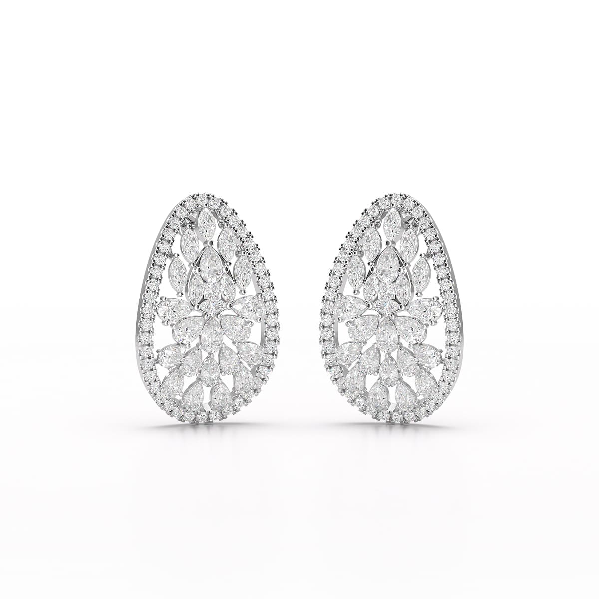 6 CT Lab Diamond Multi Shape Stud Earring