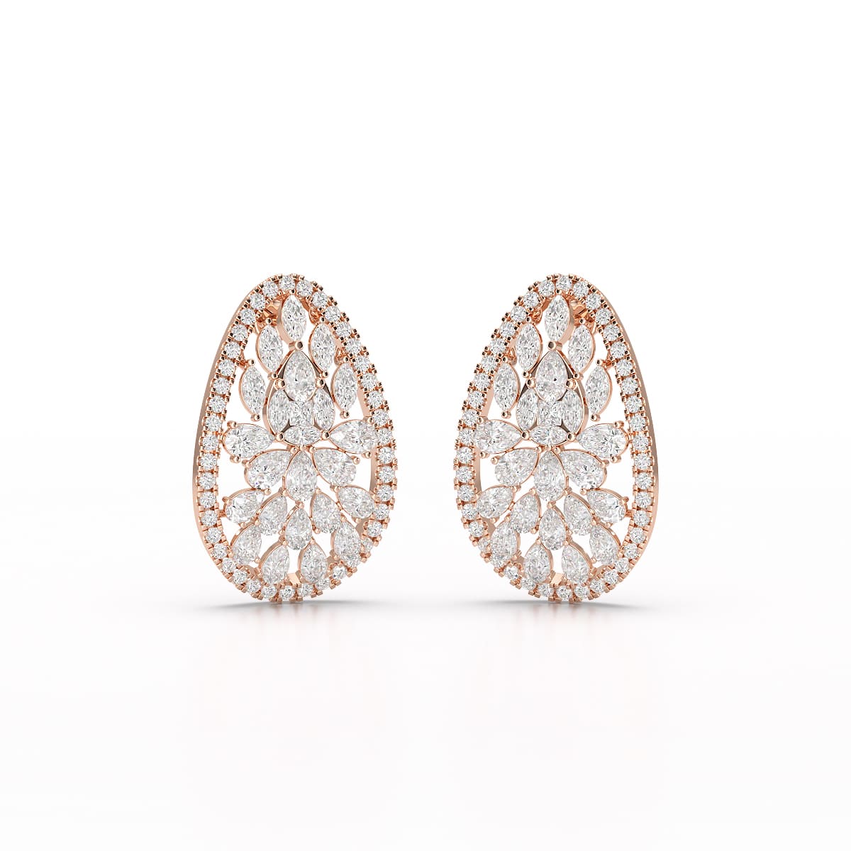 6 CT Lab Diamond Multi Shape Stud Earring