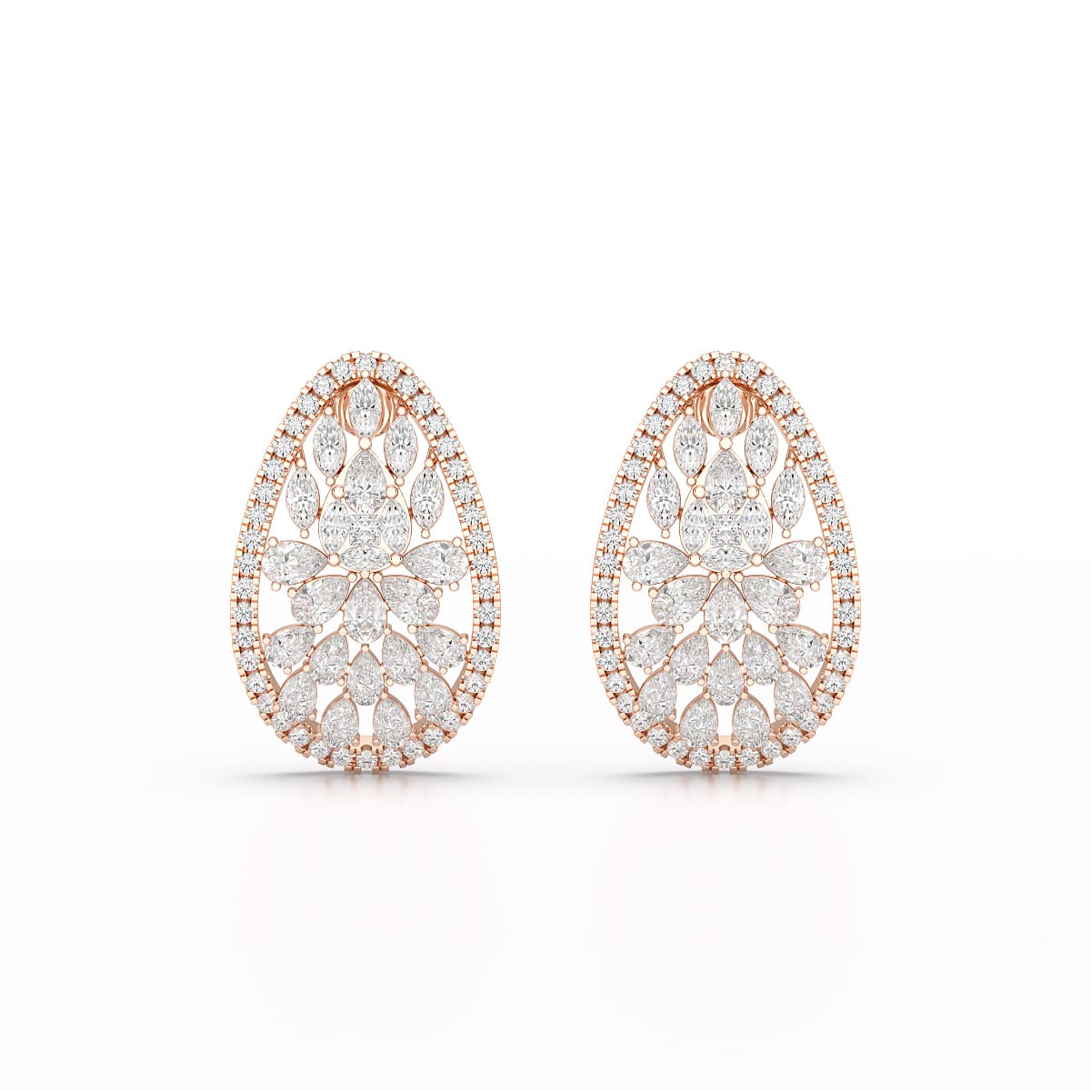 6 CT Lab Diamond Multi Shape Stud Earring