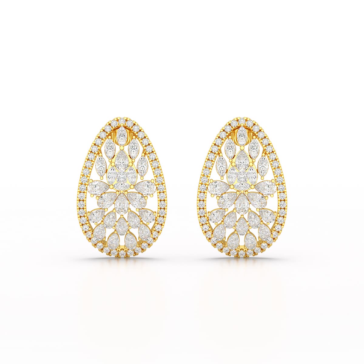 6 CT Lab Diamond Multi Shape Stud Earring