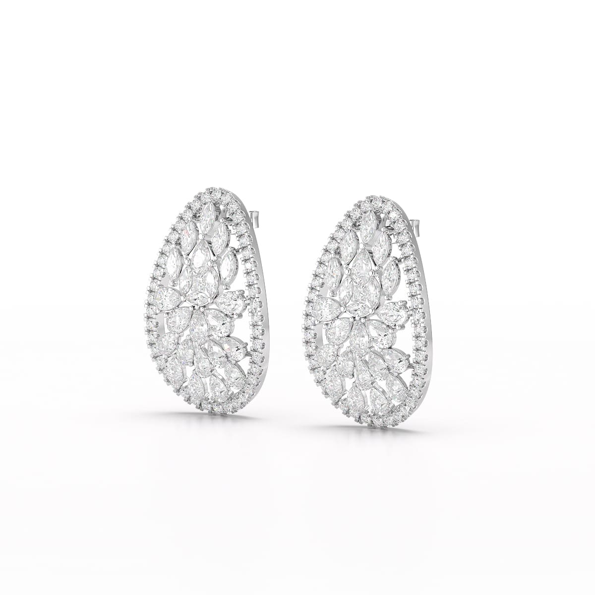 6 CT Lab Diamond Multi Shape Stud Earring