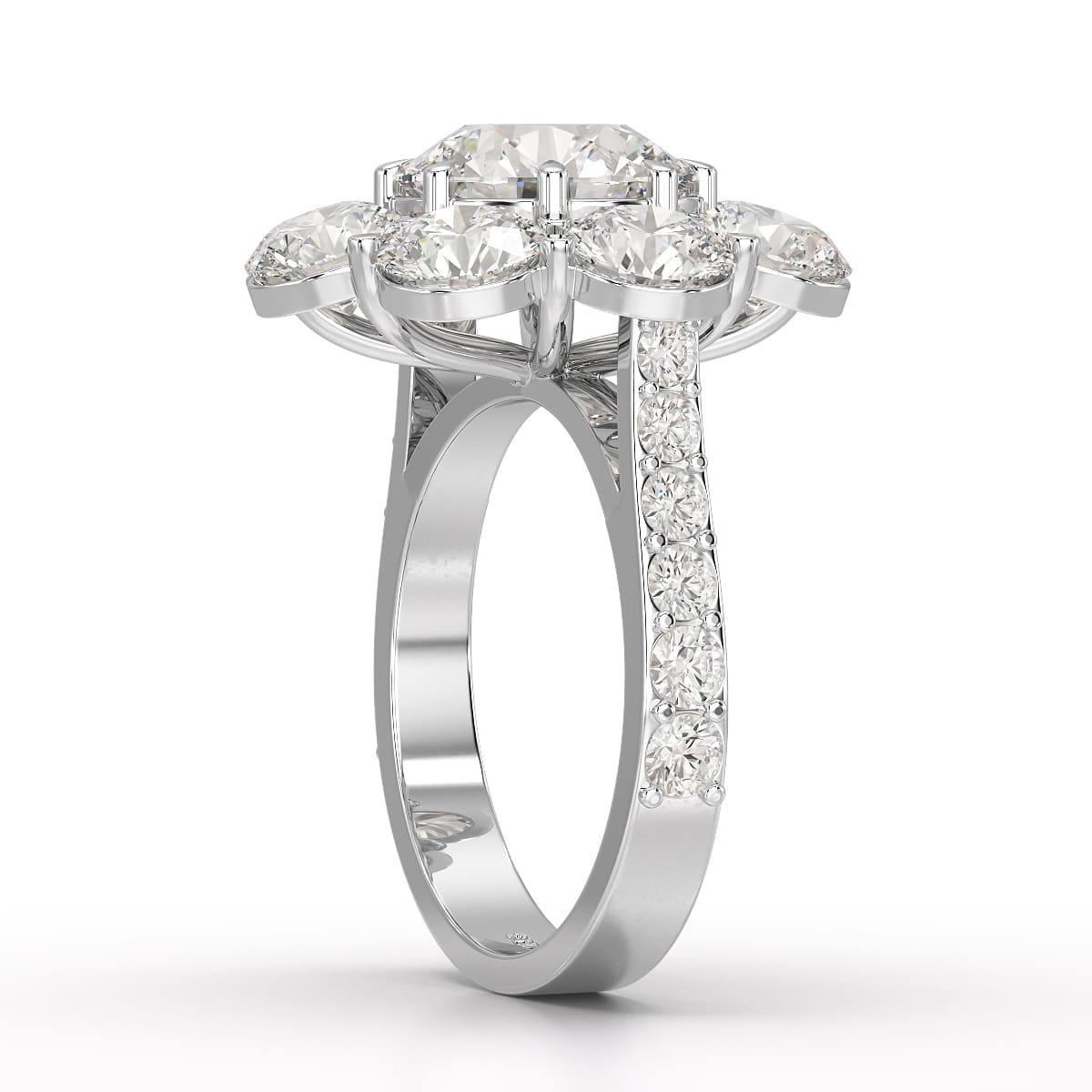 7.88 CT Halo Lab Diamond Round Cut Ring