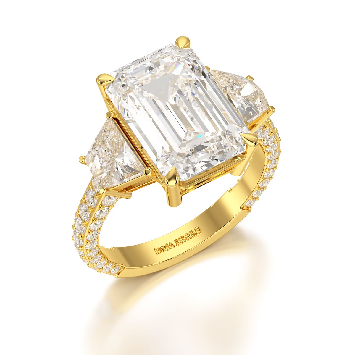 7.8 CT Three Stone Lab Diamond Ring