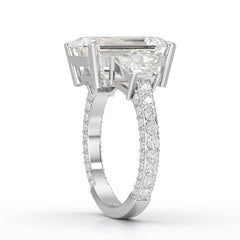 7.8 CT Three Stone Lab Diamond Ring