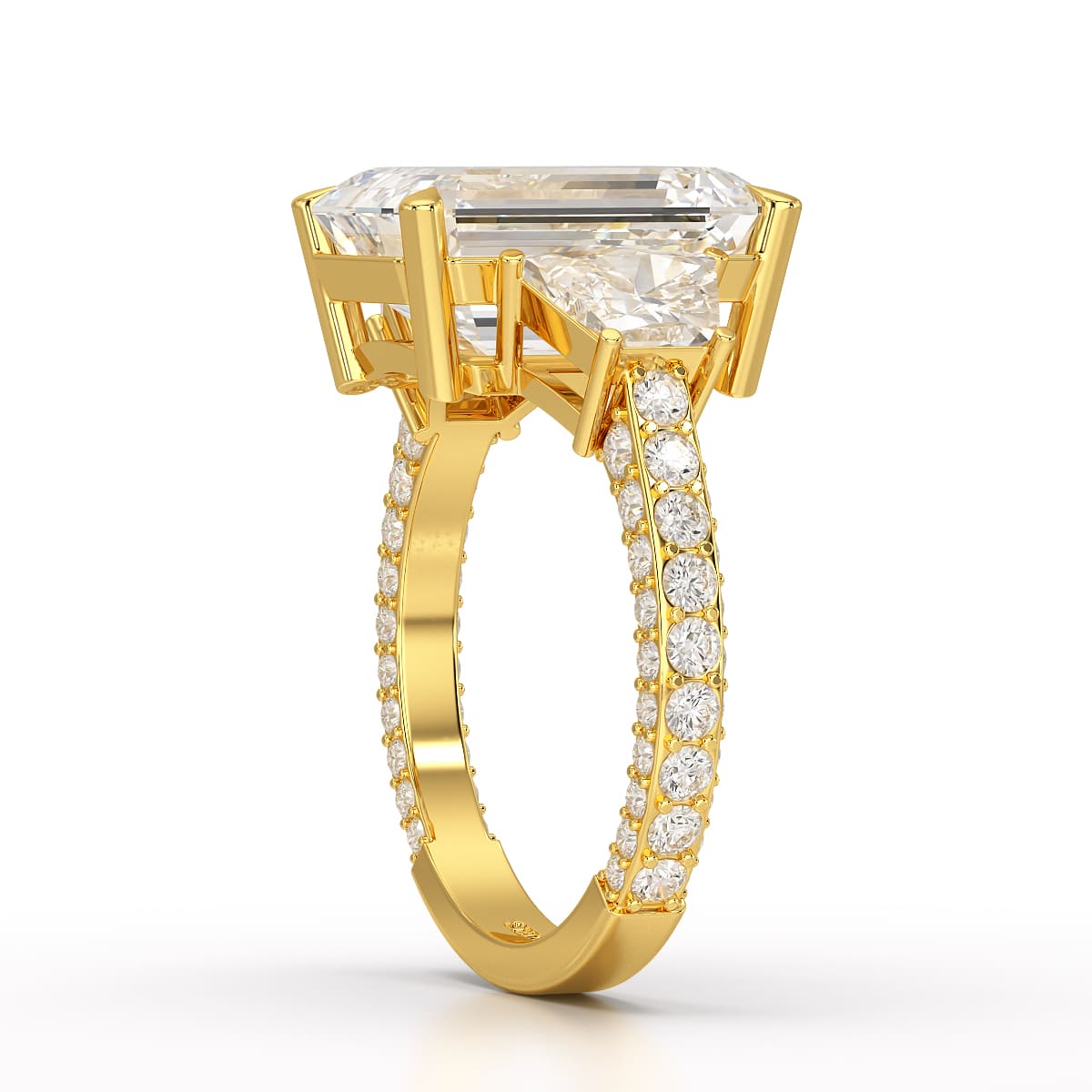 7.8 CT Three Stone Lab Diamond Ring