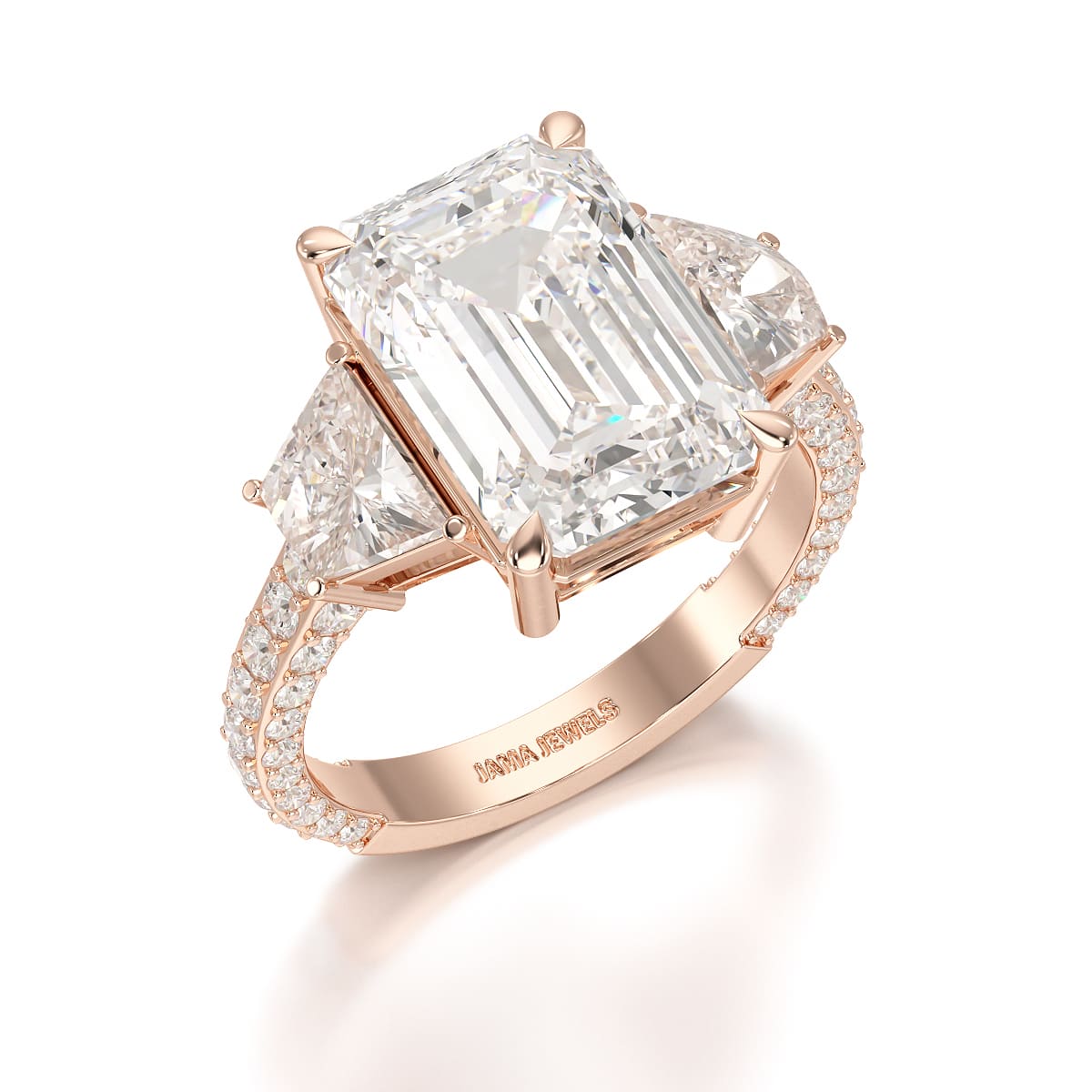 7.8 CT Three Stone Lab Diamond Ring