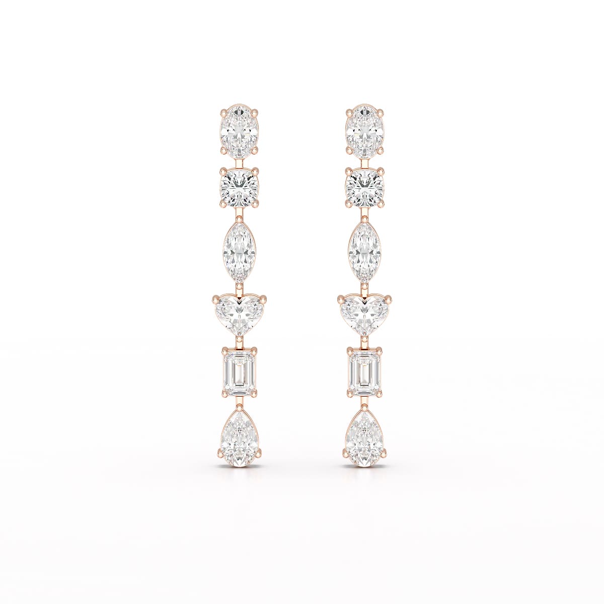 7.99 CT Lab Diamond Dangle Drop Earring