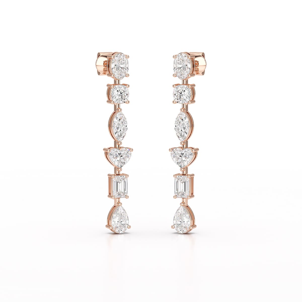 7.99 CT Lab Diamond Dangle Drop Earring