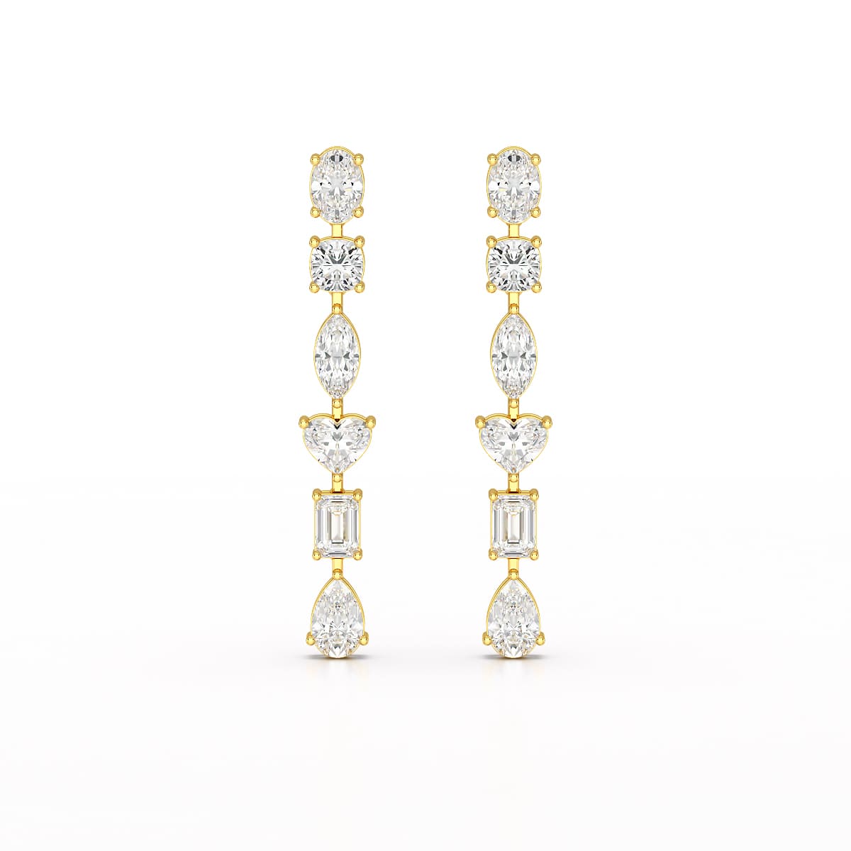 7.99 CT Lab Diamond Dangle Drop Earring