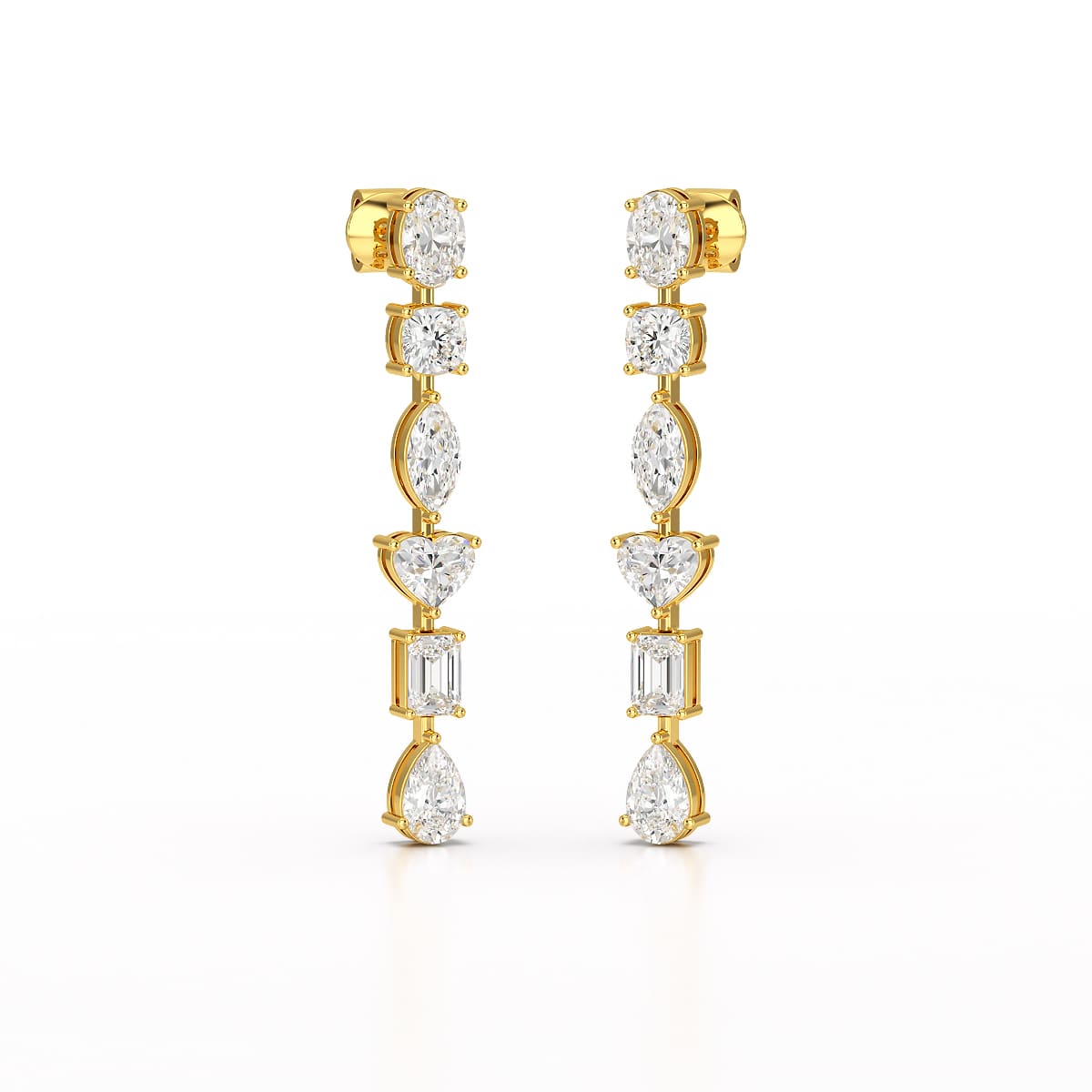 7.99 CT Lab Diamond Dangle Drop Earring