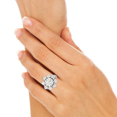 9.24 CT Lab Diamond Round Wedding Ring