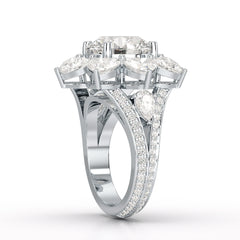 9.24 CT Lab Diamond Round Wedding Ring