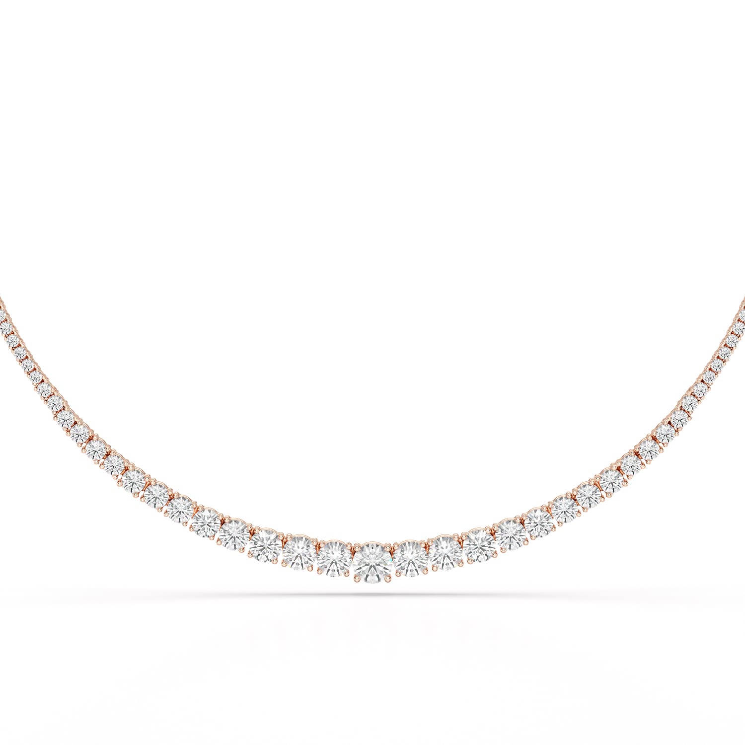 9.35 Carat Lab-Grown Diamond Riviere Necklace - Jama Jewels 