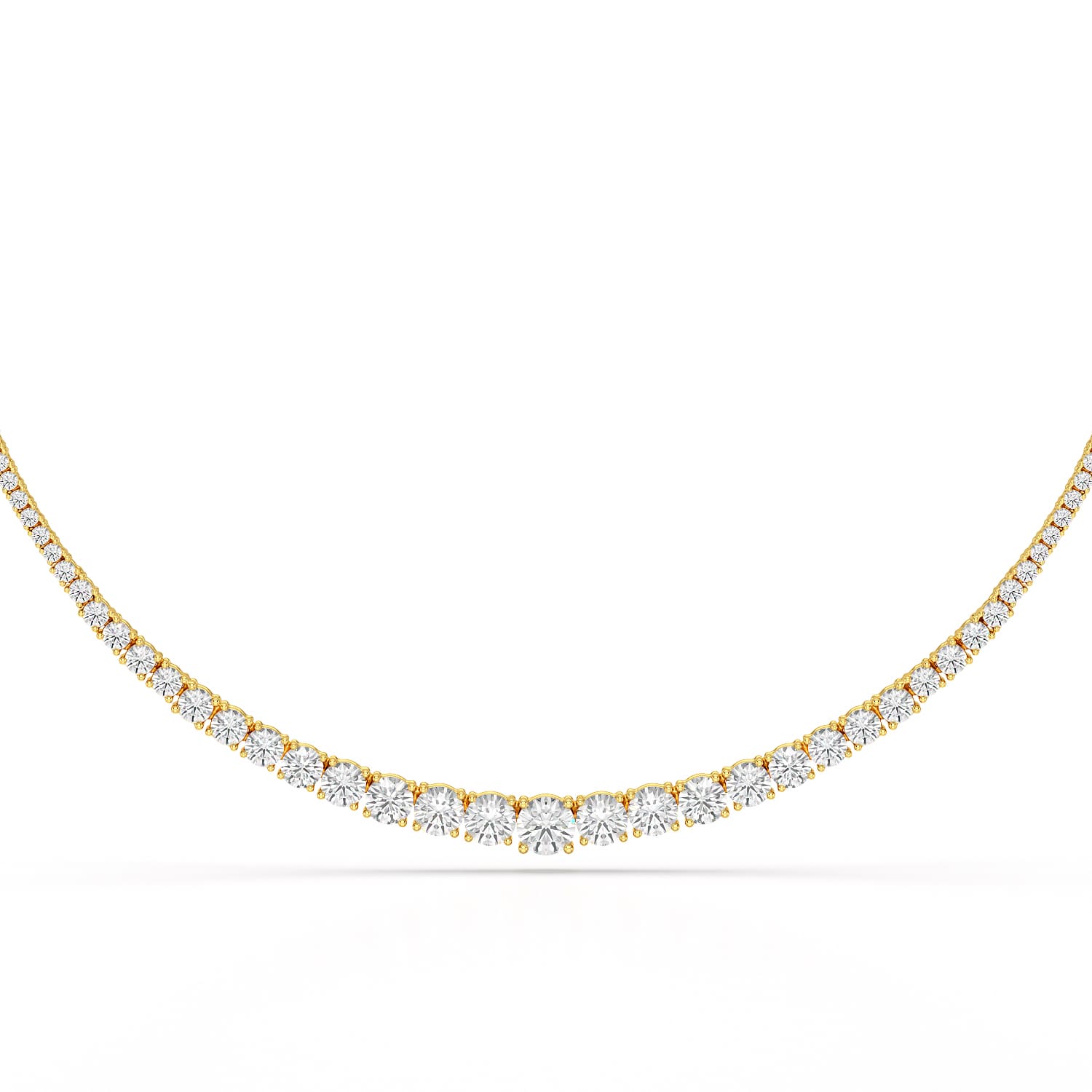 9.35 Carat Lab-Grown Diamond Riviere Necklace - Jama Jewels 