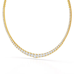 9.35 Carat Lab-Grown Diamond Riviere Necklace - Jama Jewels 