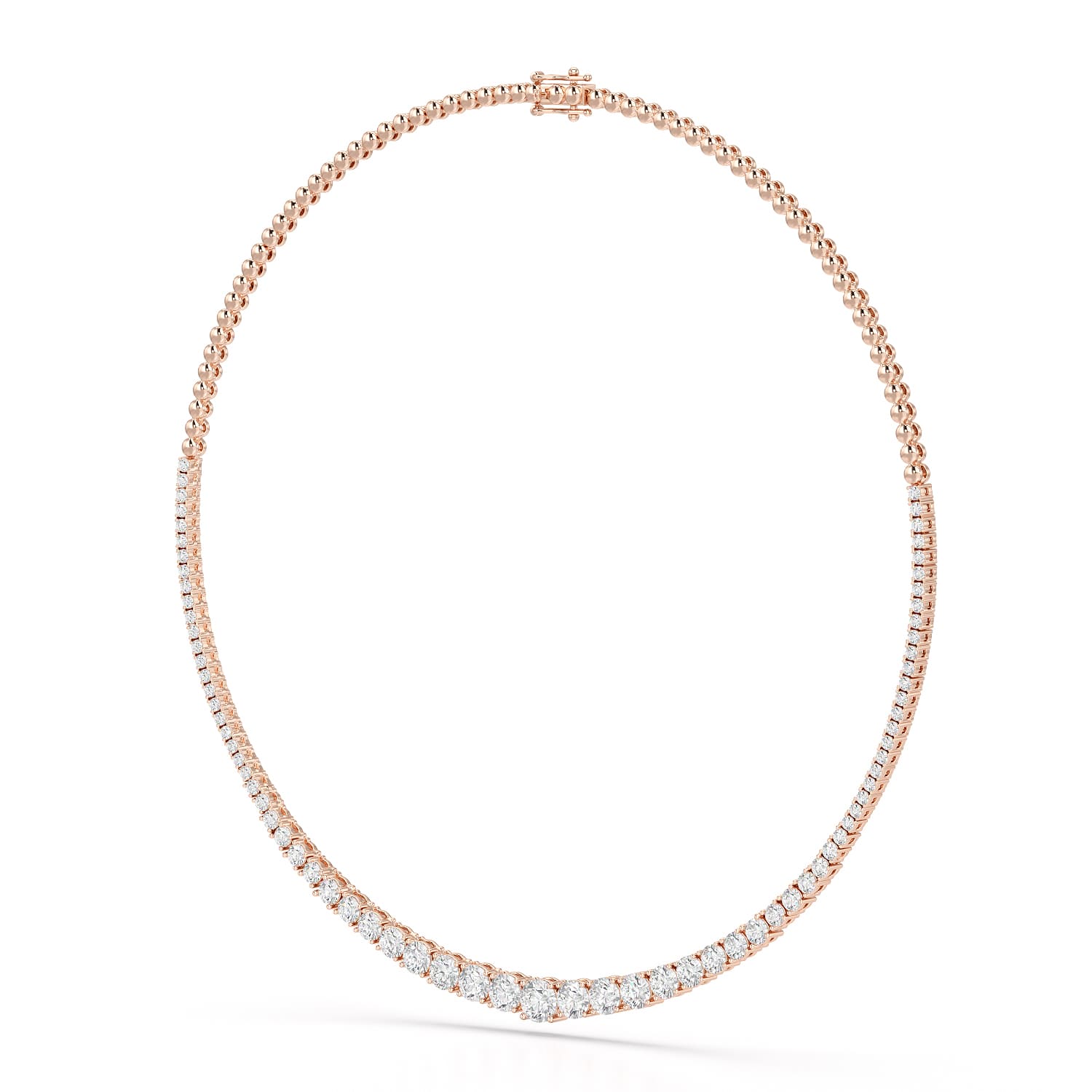 9.35 Carat Lab-Grown Diamond Riviere Necklace - Jama Jewels 