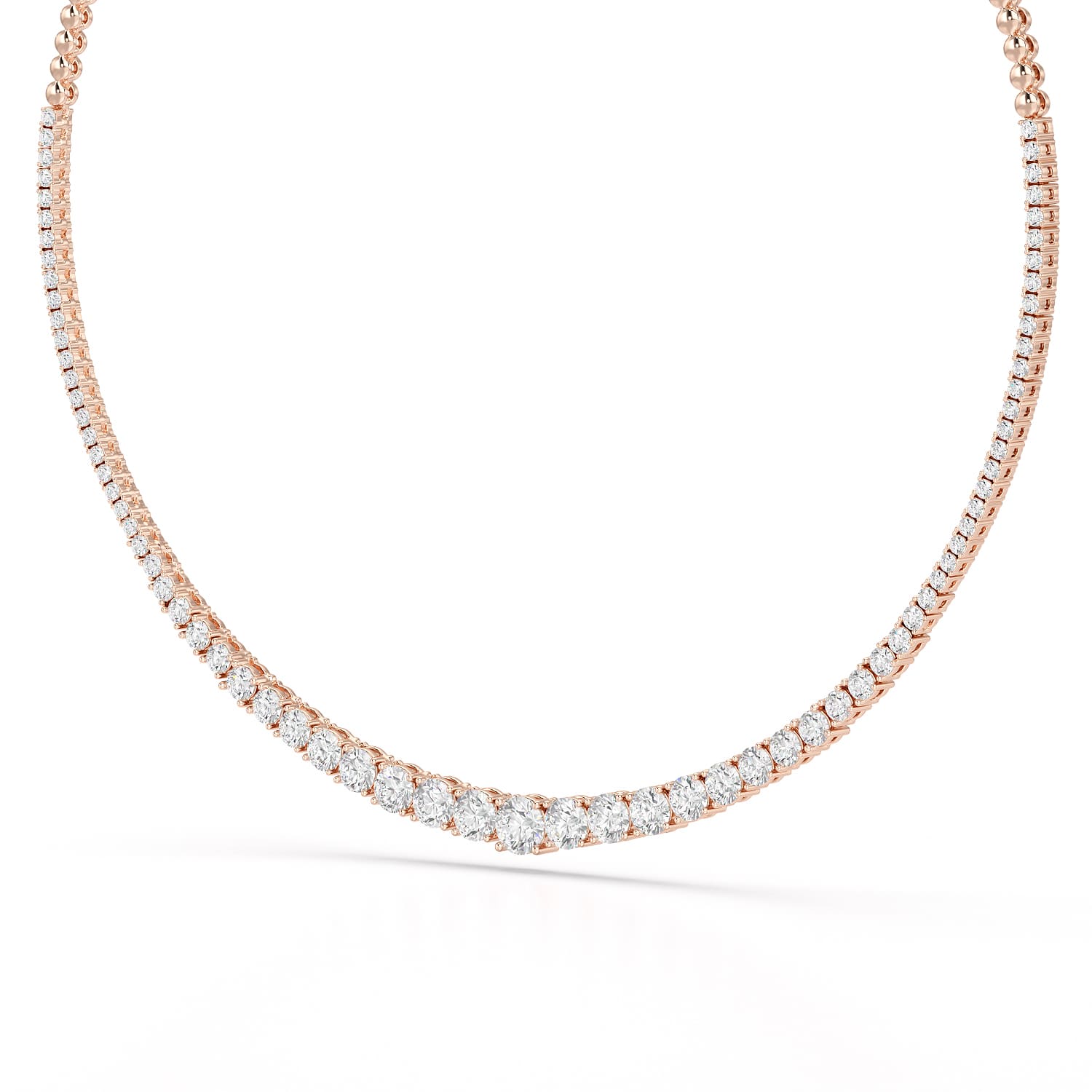 9.35 Carat Lab-Grown Diamond Riviere Necklace - Jama Jewels 