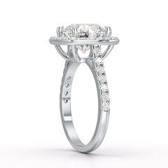 9.76 CT Lab Diamond Round Engagement Ring