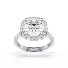 9.76 CT Lab Diamond Round Engagement Ring