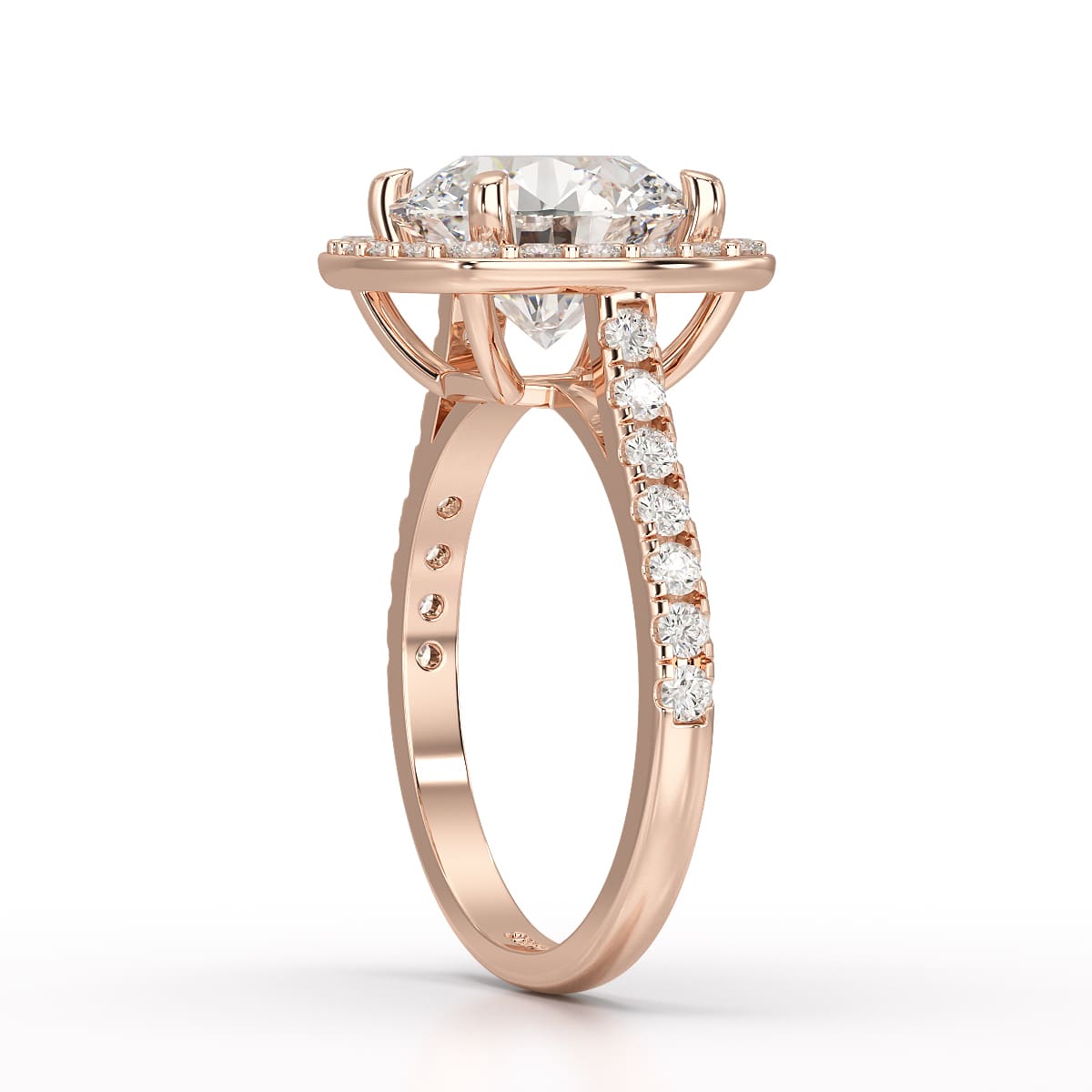 9.76 CT Lab Diamond Round Engagement Ring