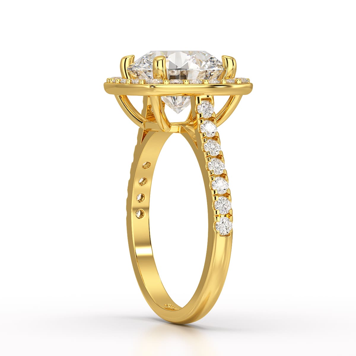 9.76 CT Lab Diamond Round Engagement Ring