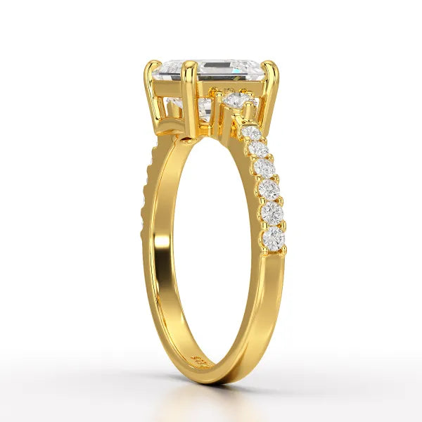 Asscher Cut 2.33 CT Lab Diamond Engagement Ring - Jama Jewels 