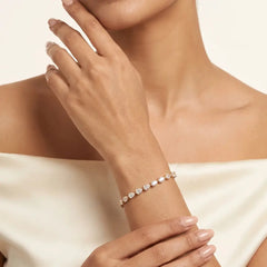 7.25 CT Pear Cut Diamond Tennis Bracelet