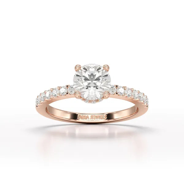 Classic Round Cut 1.45 CT Lab Diamond Ring