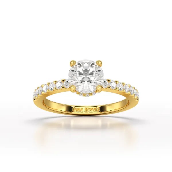 Classic Round Cut 1.45 CT Lab Diamond Ring