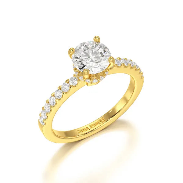 Classic Round Cut 1.45 CT Lab Diamond Ring