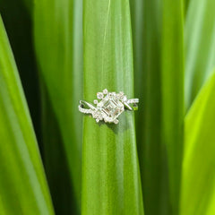 2 CT Square Emerald Cut Lab Grown Diamond Ring (Ready for Delivery)
