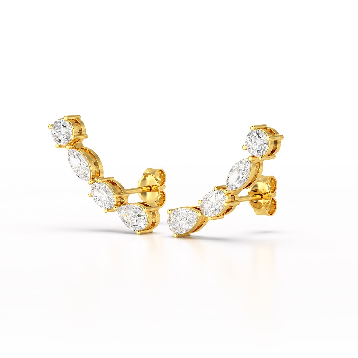 0.39 CT Lab Diamond Multi shape Earring