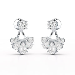 4.6 CT Lab Diamond Pear Cut Drop Earring