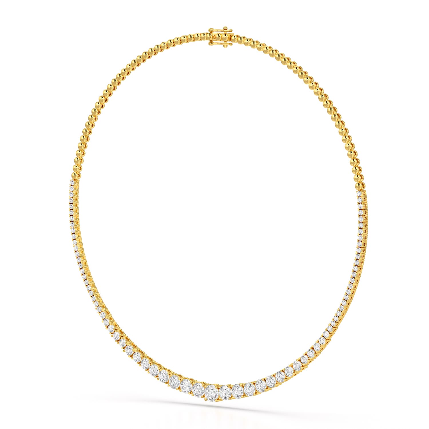 9.35 Carat Lab-Grown Diamond Riviere Necklace - Jama Jewels 