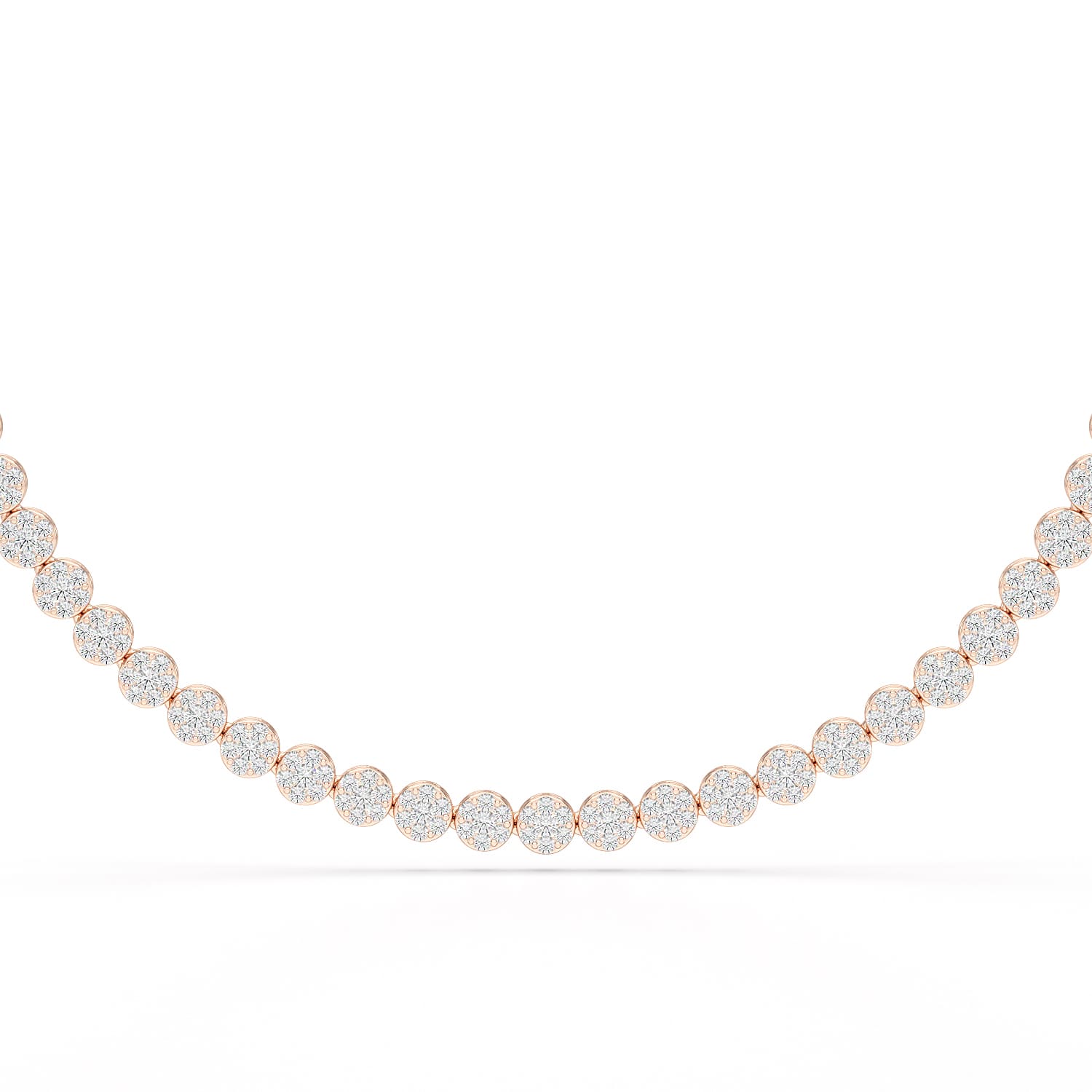 6.77 Carat Lab Diamond Riviere Necklace